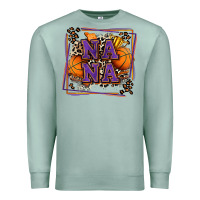 Seafoam basketball nana with leopard Premium Sweatshirt - Zillion Design Studio