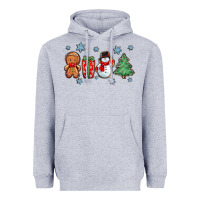 Heather Grey christmas gingerbread cookies Heavyweight Hoodie - Zillion Design Studio