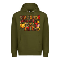 Army Green diamonds are a girl's best friend softball Premium Hoodie - Jasminsmagicworld