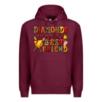 Burgundy diamonds are a girl's best friend softball Premium Hoodie - Jasminsmagicworld