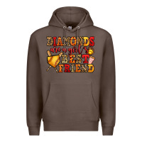Coffee diamonds are a girl's best friend softball Premium Hoodie - Jasminsmagicworld