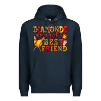 Navy diamonds are a girl's best friend softball Premium Hoodie - Jasminsmagicworld