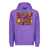 Purple diamonds are a girl's best friend softball Premium Hoodie - Jasminsmagicworld