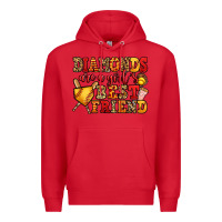 Red diamonds are a girl's best friend softball Premium Hoodie - Jasminsmagicworld