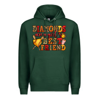 Sports Green diamonds are a girl's best friend softball Premium Hoodie - Jasminsmagicworld