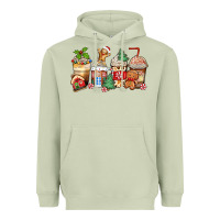 Matcha christmas gingerbread coffee cups Heavyweight Hoodie - Zillion Design Studio