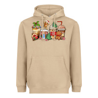 Mushroom christmas gingerbread coffee cups Heavyweight Hoodie - Zillion Design Studio