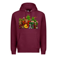 Burgundy western noel Christmas gifts Premium Hoodie - AdoDesignShop