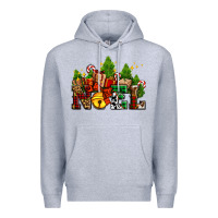 Heather Grey western noel Christmas gifts Premium Hoodie - AdoDesignShop