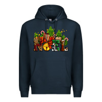 Navy western noel Christmas gifts Premium Hoodie - AdoDesignShop
