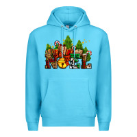 Ocean Blue western noel Christmas gifts Premium Hoodie - AdoDesignShop
