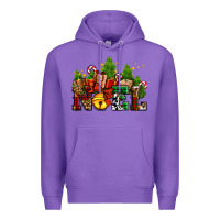 Purple western noel Christmas gifts Premium Hoodie - AdoDesignShop