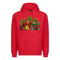 Red western noel Christmas gifts Premium Hoodie - AdoDesignShop