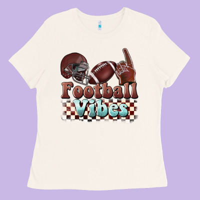 Football Vibes Ladies Tee Designed By Barkaloodesign