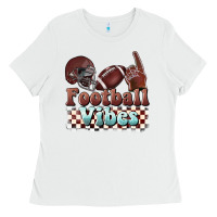 White football vibes Ladies Tee - BarkalooDesign