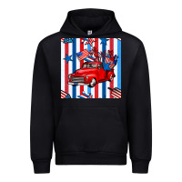 Black 4th of july seamless pattern truck Urban Hoodie - BundleAndBundleShop