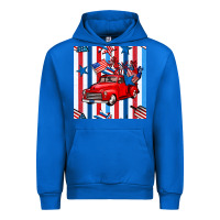Cobalt 4th of july seamless pattern truck Urban Hoodie - BundleAndBundleShop
