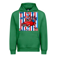 Emerald 4th of july seamless pattern truck Urban Hoodie - BundleAndBundleShop