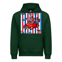 Forest Green 4th of july seamless pattern truck Urban Hoodie - BundleAndBundleShop