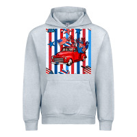 Heather Grey 4th of july seamless pattern truck Urban Hoodie - BundleAndBundleShop