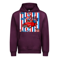 Mauve Wine 4th of july seamless pattern truck Urban Hoodie - BundleAndBundleShop