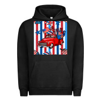 Pigment Black 4th of july seamless pattern truck Urban Hoodie - BundleAndBundleShop
