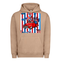 Pigment Burro 4th of july seamless pattern truck Urban Hoodie - BundleAndBundleShop