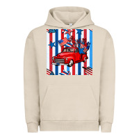 Pigment French Oak 4th of july seamless pattern truck Urban Hoodie - BundleAndBundleShop