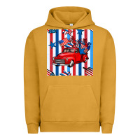 Pigment Peanut Butter 4th of july seamless pattern truck Urban Hoodie - BundleAndBundleShop