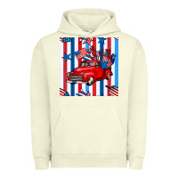 Pigment Pistachio 4th of july seamless pattern truck Urban Hoodie - BundleAndBundleShop