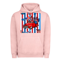 Pigment Salmon 4th of july seamless pattern truck Urban Hoodie - BundleAndBundleShop