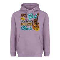 Lavender just a girl who loves country music Heavyweight Hoodie - texasbilliewilder