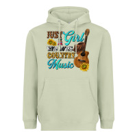 Matcha just a girl who loves country music Heavyweight Hoodie - texasbilliewilder