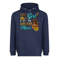 Navy just a girl who loves country music Heavyweight Hoodie - texasbilliewilder