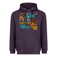 Plum just a girl who loves country music Heavyweight Hoodie - texasbilliewilder