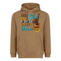 Toasted Coconut just a girl who loves country music Heavyweight Hoodie - texasbilliewilder