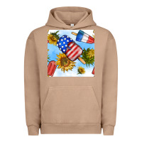 Pigment Burro 4th of july sunflowers ice cream seamless pattern Urban Hoodie - BundleAndBundleShop