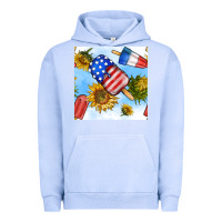 Pigment Grape Ice 4th of july sunflowers ice cream seamless pattern Urban Hoodie - BundleAndBundleShop