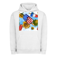 Pigment Lunar Rock 4th of july sunflowers ice cream seamless pattern Urban Hoodie - BundleAndBundleShop
