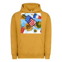 Pigment Peanut Butter 4th of july sunflowers ice cream seamless pattern Urban Hoodie - BundleAndBundleShop
