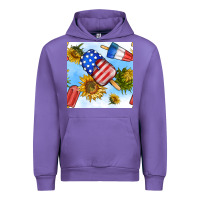 Tulip 4th of july sunflowers ice cream seamless pattern Urban Hoodie - BundleAndBundleShop
