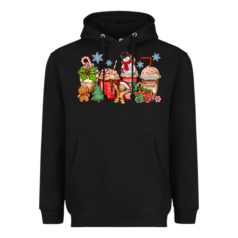 Christmas Coffee Cups Heavyweight Hoodie by Zillion Design Studio | Teevron