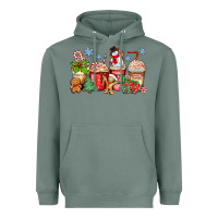 Sage christmas coffee cups Heavyweight Hoodie - Zillion Design Studio