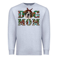 Heather Grey christmas st. bernard dog mom Premium Sweatshirt - RanaPortraitStore