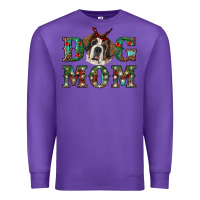 Purple christmas st. bernard dog mom Premium Sweatshirt - RanaPortraitStore