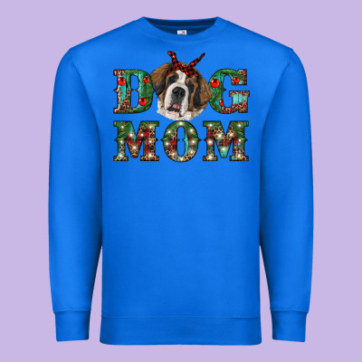 Christmas St. Bernard Dog Mom Premium Sweatshirt Designed By Ranaportraitstore