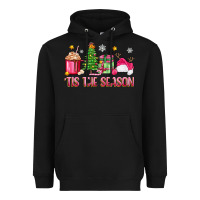 Black 'tis the season pink christmas Heavyweight Hoodie - Zillion Design Studio