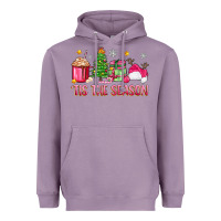 Lavender 'tis the season pink christmas Heavyweight Hoodie - Zillion Design Studio