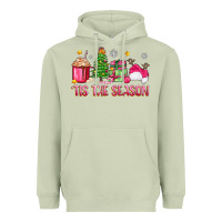 Matcha 'tis the season pink christmas Heavyweight Hoodie - Zillion Design Studio