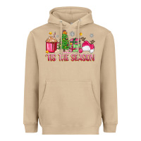 Mushroom 'tis the season pink christmas Heavyweight Hoodie - Zillion Design Studio